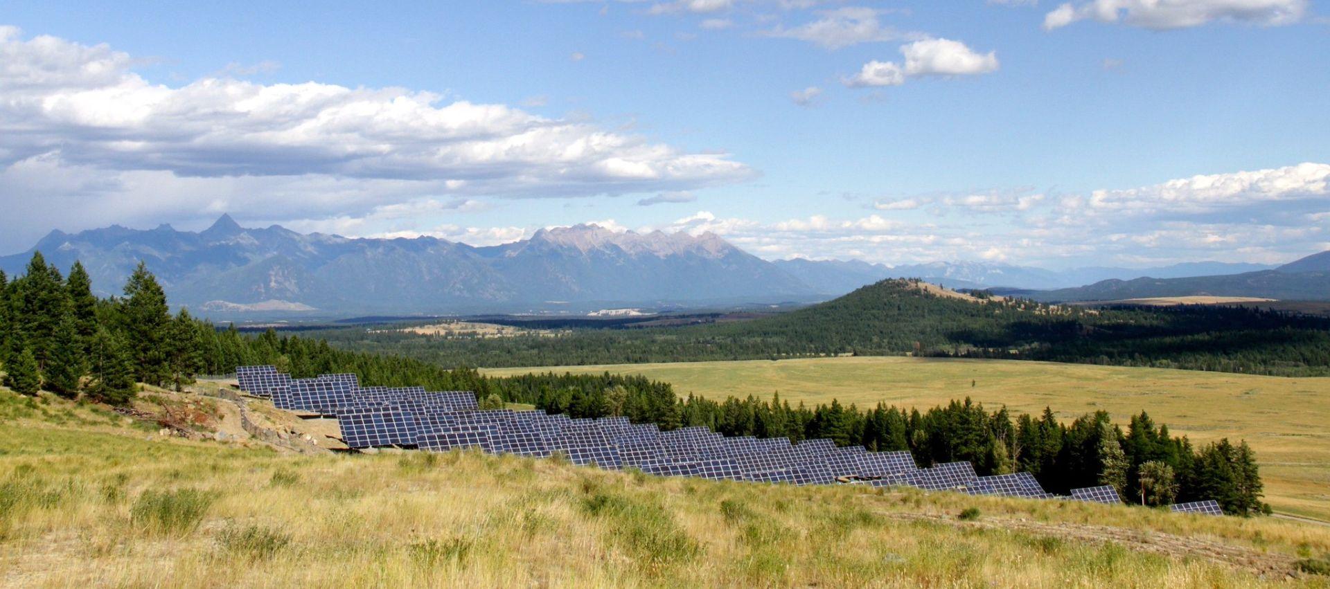 Sunmine Solar farm in Kimberley BC