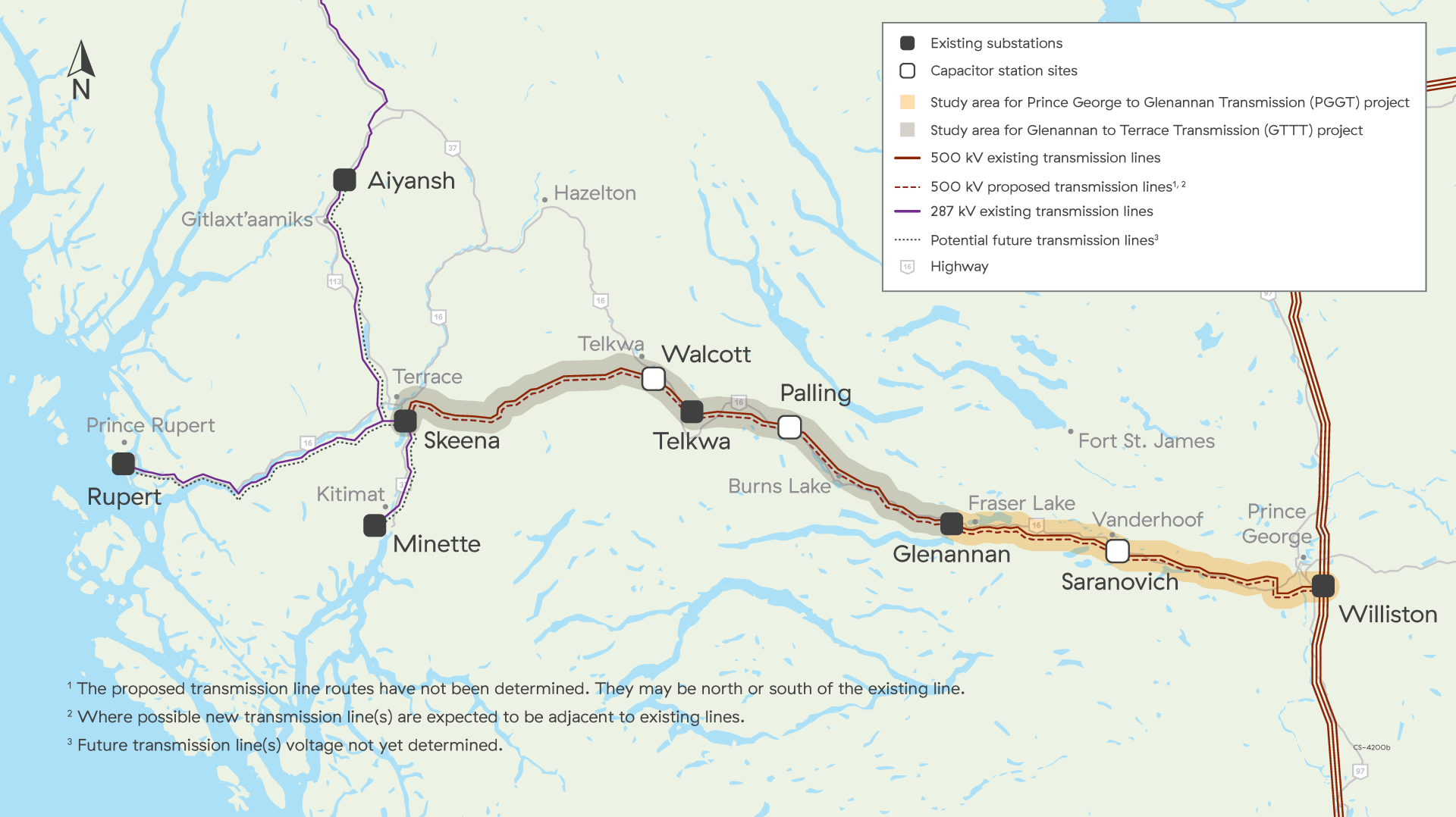 North coast electrification project map full size