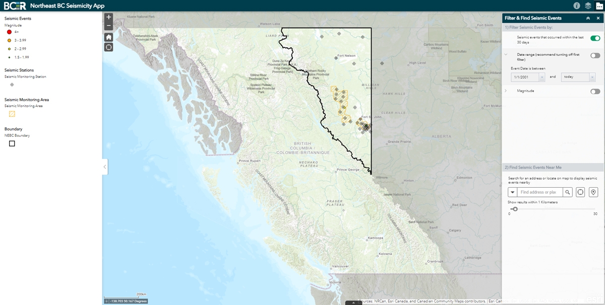 Seismicity map preview