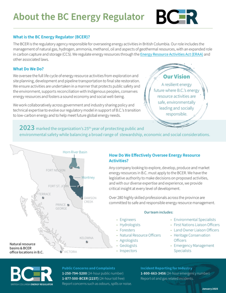Factsheet thumbnail About the BC Energy Regulator