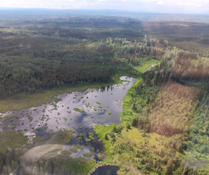 Aerial picture of Kotcho Lake
