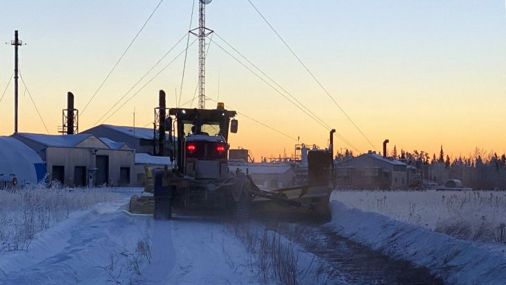 Grader building winter access