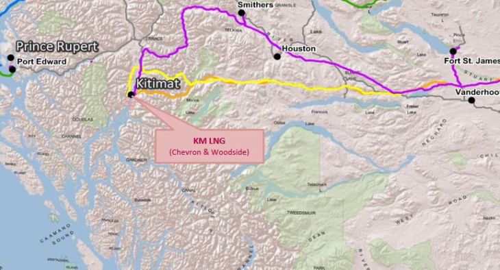 Kitimat lng map