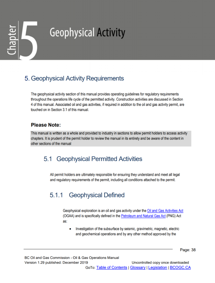 Ops Manual chapter snippets Chpt 5